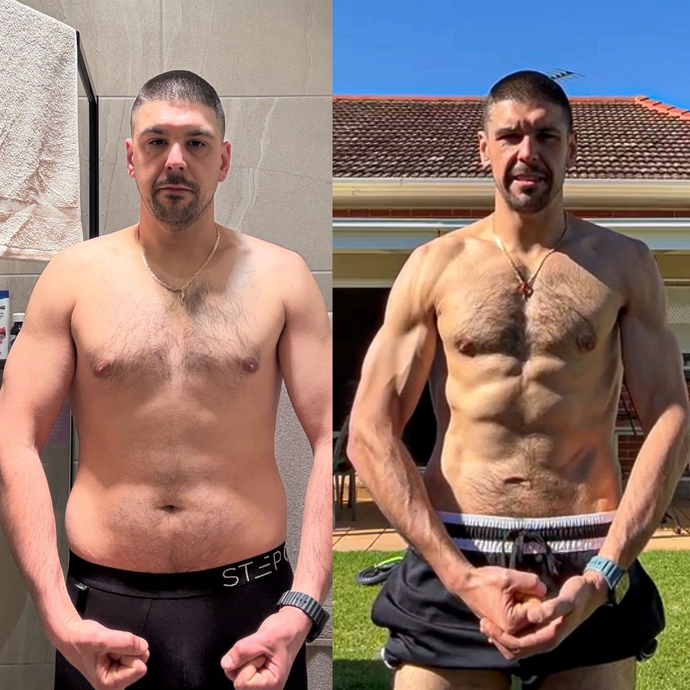 Riccardo, before and after