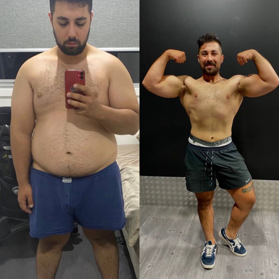 Client, before and after