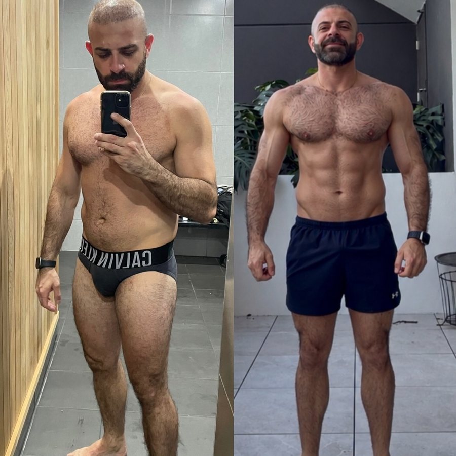Client, before and after